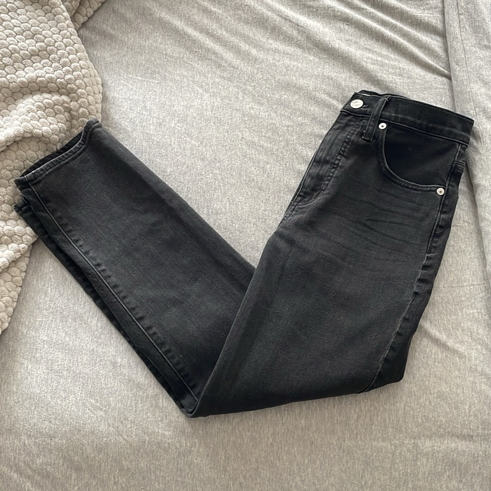 Madewell Classic Straight Jean - Black (24)